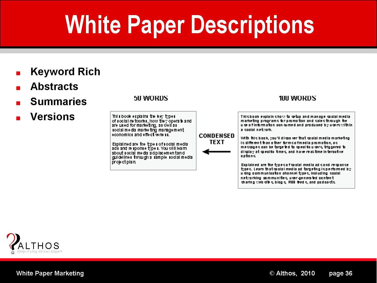 White Paper Description