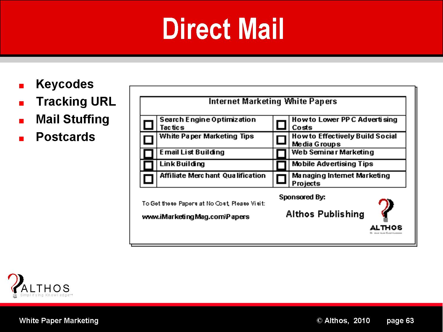 White Paper Direct Mail