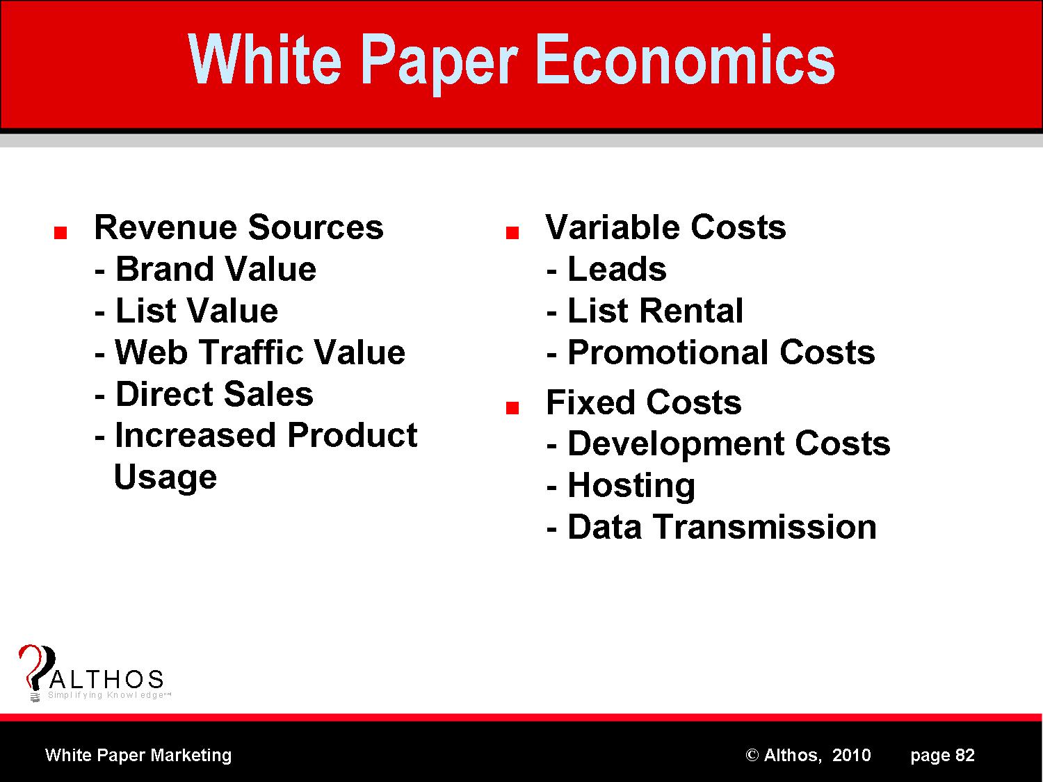 White Paper Economics